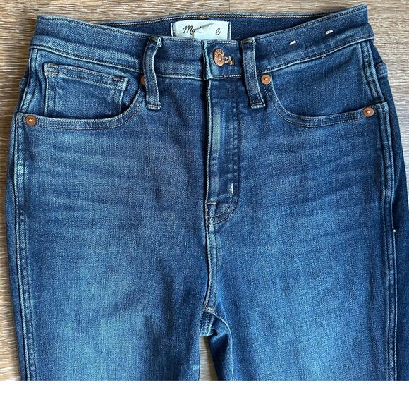 Madewell 10-Inch High Rise Skinny‎ Jeans Size 25 0 Dark Wash - Picture 5 of 8